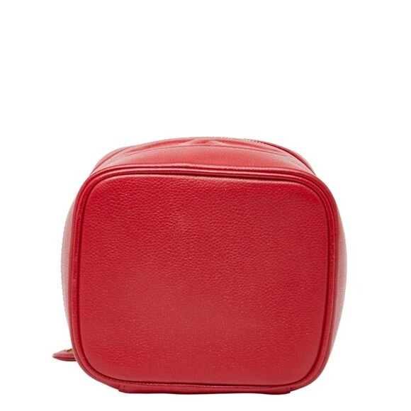 CHANEL Red Caviar Leather Logo Vanity Bag - Picture 3 of 14